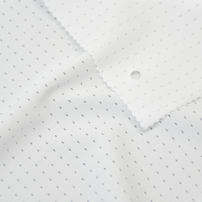 160GSM Dot Pattern Elastane Fabric | 90% Polyester 10% Spandex For Activewear