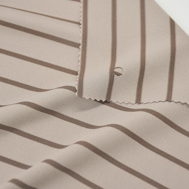 140GSM Striped Polyester Spandex Fabric | 94% Polyester 6% Spandex For Shorts