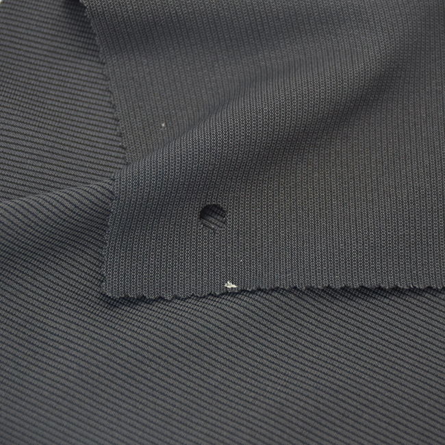 130GSM Ribbed Polyester Spandex Fabric | 92% Polyester 8% Spandex For Tennis Shorts