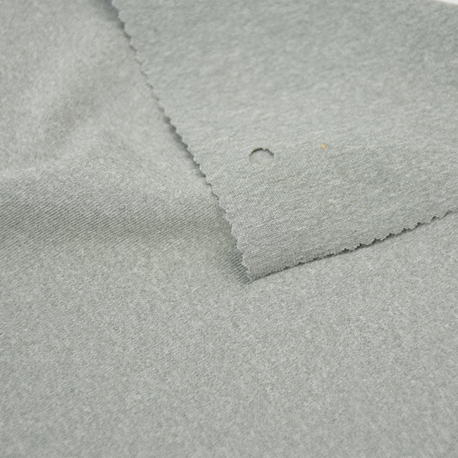 180GSM Heather Gray Elastane Fabric | 90% Polyester 10% Spandex For Shorts